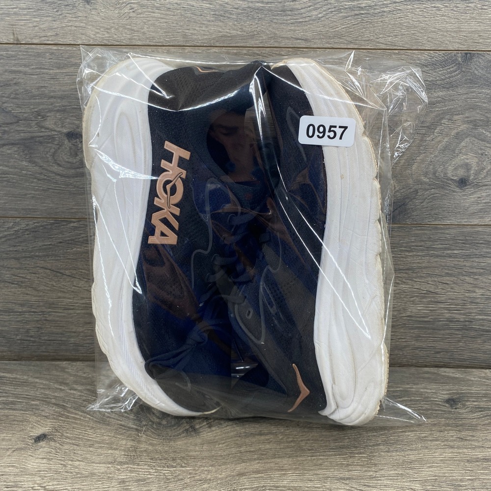 Hoka Women's Sneakers Black with Rose Gold Logo - Picture 12 of 13